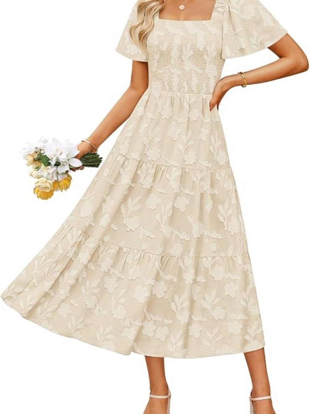 Womens 2026 Summer Boho Wedding Guest Midi Dresses
